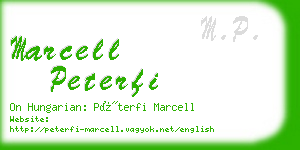 marcell peterfi business card
